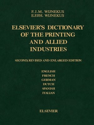 cover image of Dictionary of the Printing and Allied Industries